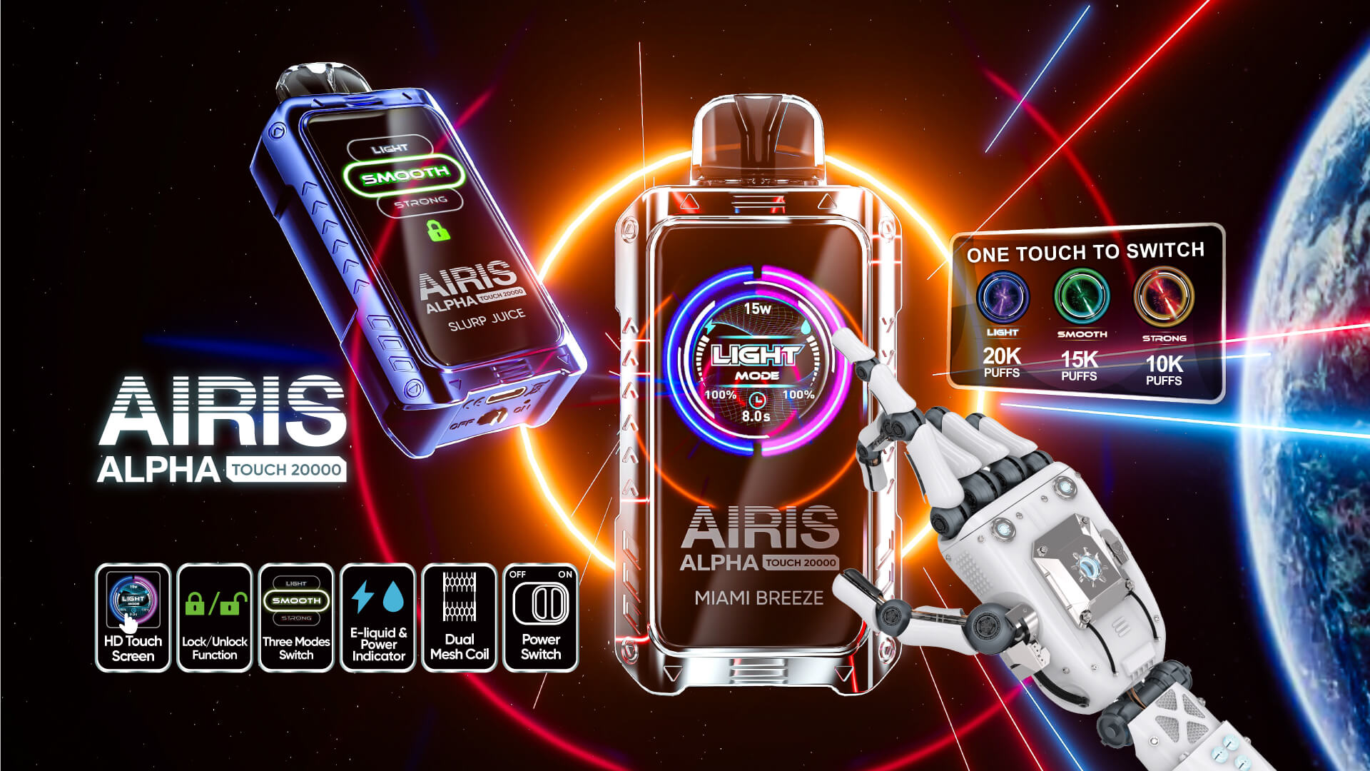 Airis alpha Product function display